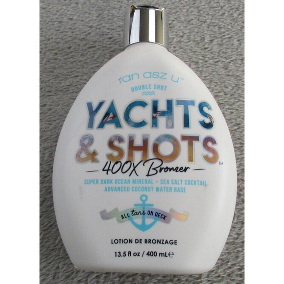 Other - Tan Asz U Yachts & Shots Tanning Lotion 13.5 oz 400X Bronzer Coconut Water Based